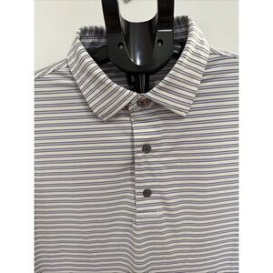 FootJoy FJ‎ Polo Shirt Mens Size XL Blue Stripes Golf Stretch Performance